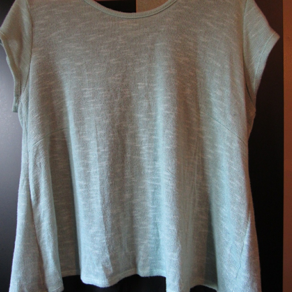 Mint green bow top